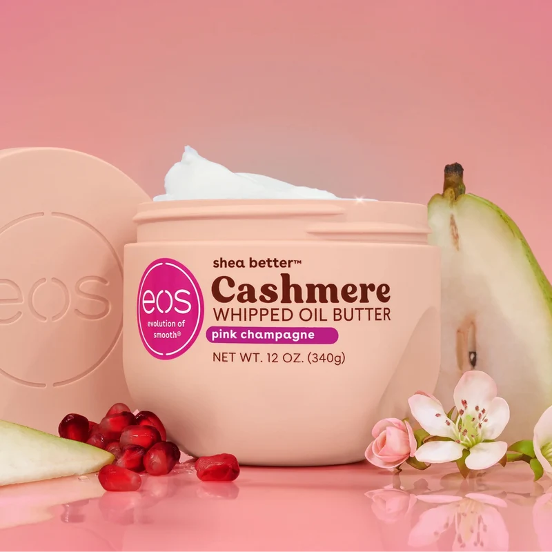 eos Pink Champagne Cashmere Whipped Oil Butter